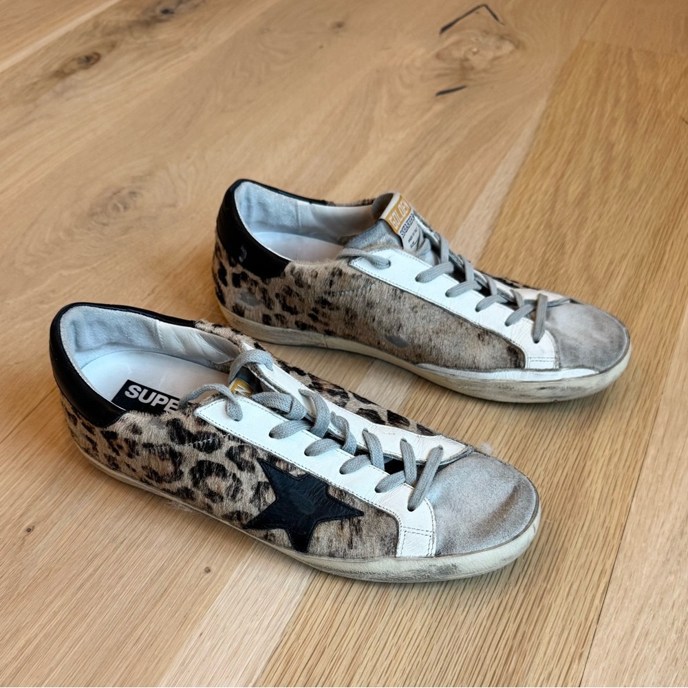 Golden Goose Leopard Print Sneakers
